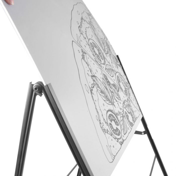 Cavalletto bifacciale con maniglia per pannello 60x90cm - immagine 6