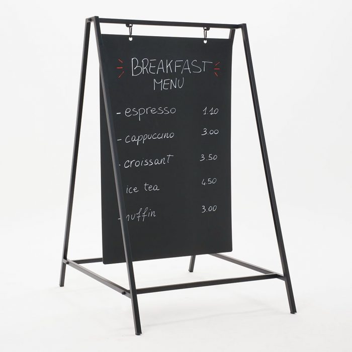 Cavalletto bifacciale con lavagna per gessi dimensioni 50x70cm - immagine 7