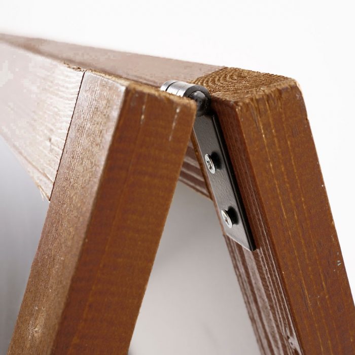 Lavagne a cavalletto con cornice in legno di faggio EASY finitura dark wood - immagine 2