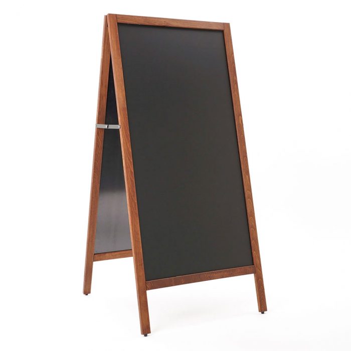 Lavagne a cavalletto con cornice in legno di faggio EASY finitura dark wood - immagine 5