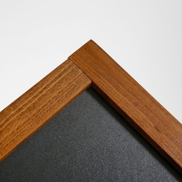 Lavagna a cavalletto pieghevole con cornice in legno di faggio EASY finitura dark wood - immagine 4