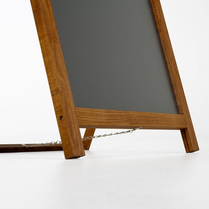 Lavagna a cavalletto pieghevole con cornice in legno di faggio EASY finitura dark wood - immagine 7
