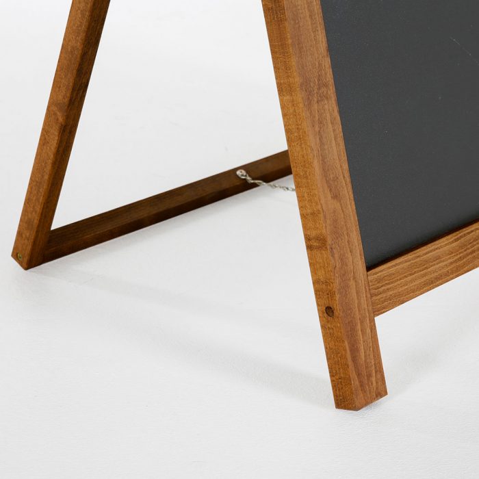 Lavagna a cavalletto pieghevole con cornice in legno di faggio EASY finitura dark wood - immagine 5