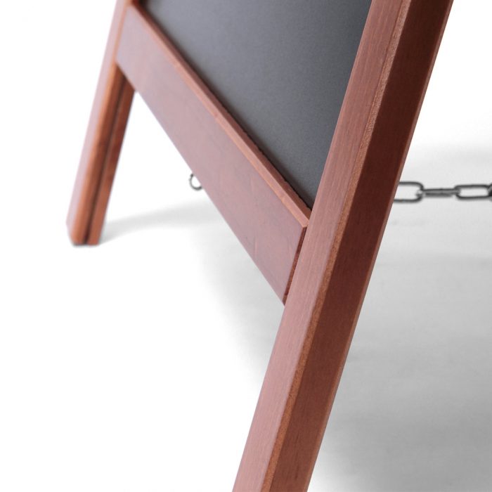 Cavalletto bifacciale in legno Economy per esterni FLAT finitura teak 55x85 - immagine 3