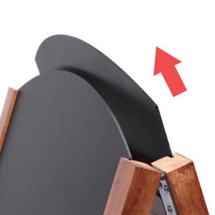 Cavalletto bifacciale per esterni Fast Switch FLAT finitura teak - immagine 7