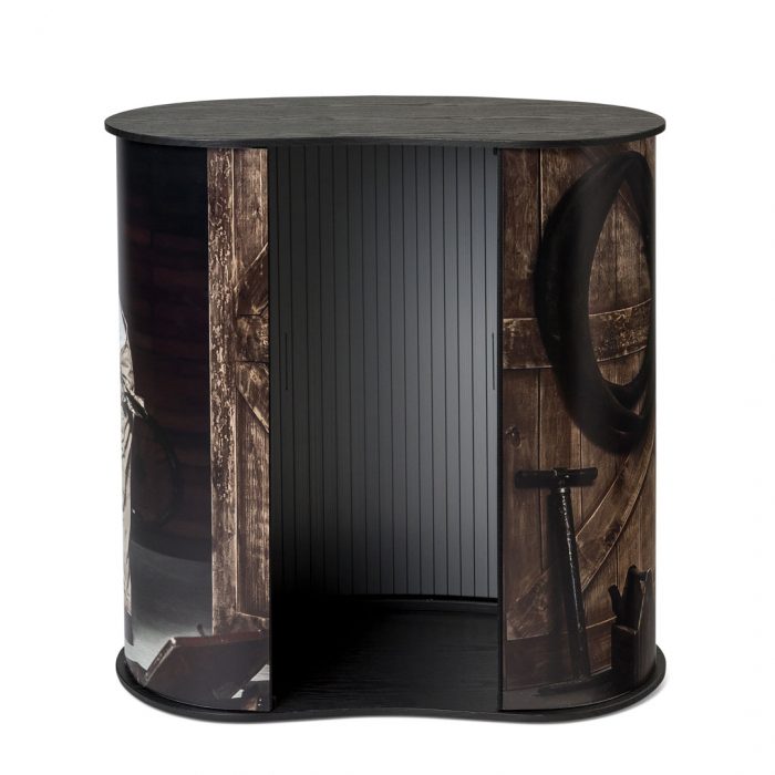 Banchetto promozionale con velcro e top color nero - immagine 3