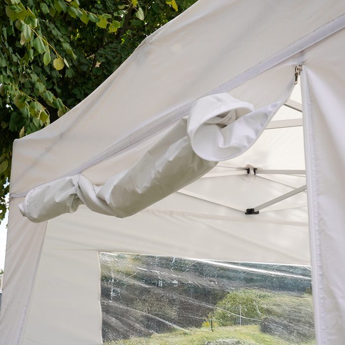 Parete bianca con porta per gazebo 3x3mt - immagine 4