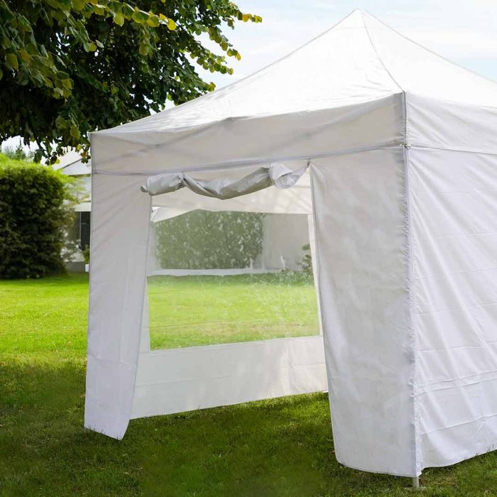 Parete bianca con porta per gazebo 3x3mt - immagine 1