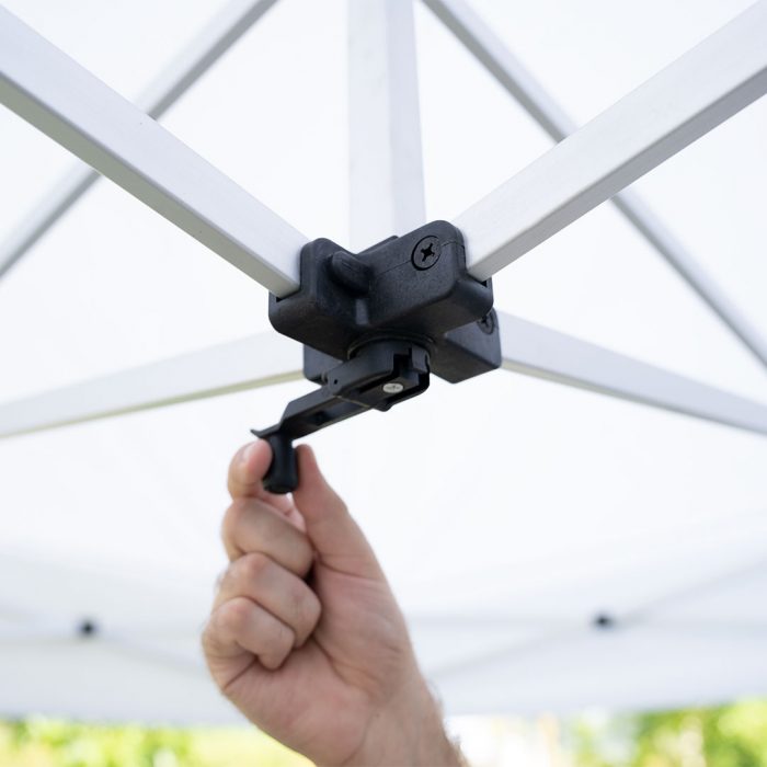 Struttura gazebo pieghevole completo di copertura bianca - immagine 3