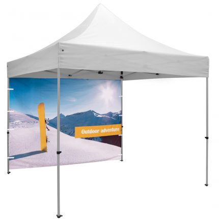 Struttura gazebo pieghevole 3x3mt con parete - stampa monofacciale